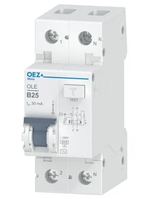 Proudový chránič s nadproudovou ochranou OLE-25B-1N-030AC *OEZ 38317 Ověřený