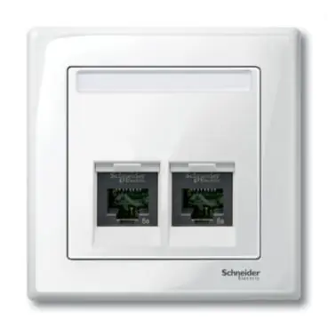 Centrální deska pro dvojnásobný mechanizmus datové zásuvky, System M, polar *MTN469919 Akční Nabídka
