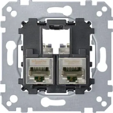 Datová zásuvka 2xRJ45, kat. 6A, 10 Gb, STP, Actassi S-One *MTN4576-0022 Expresní Doručení