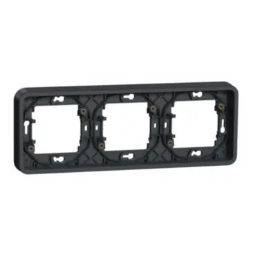 Hit Sezóny Rámeček IP55 pro zapuštěnou montáž 3 násobný horizontální, antracit *MUR34109