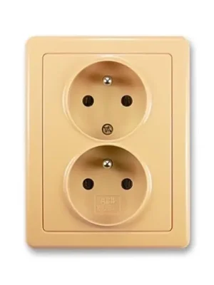 Ověřený Swing® 5512G-C02349 D1 zásuvka dvojnásobná s ochrannými kolíky barva béžová *ABB