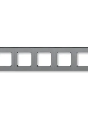 Levit®M 3901H-A05050 69 rámeček pětinásobný, pro vodorovnou i svislou montáž barva ocelová / kouřová černá ABB Zlevněný
