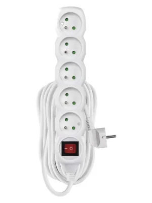 Prodlužovací kabel s vypínačem – 5 zásuvek, 10m, 3× 1,5mm2 *P1510R Vysoce Kvalitní