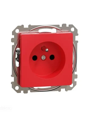 Sedna - zásuvka 230V 16A clonky šroubová červená *SDD115011 Schneider electric Omezená Nabídka