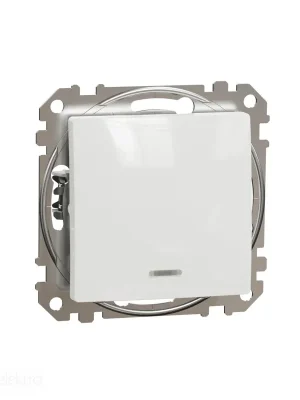 Sedna - Spínač jednopólový ř.1 sig. kontr. bílá *SDD111101N Schneider electric Výprodej