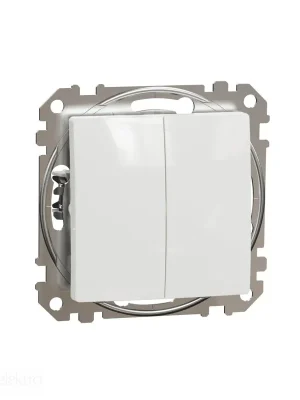 Autentický Sedna - Přepínač dvojitý střídavý ř.6+6 bílá *SDD111108 Schneider electric