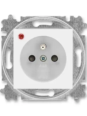 Levit® 5599H-A02357 01 zásuvka jednonásobná, s ochranou před přepětím barva bílá / ledová bílá * ABB Omezená Nabídka