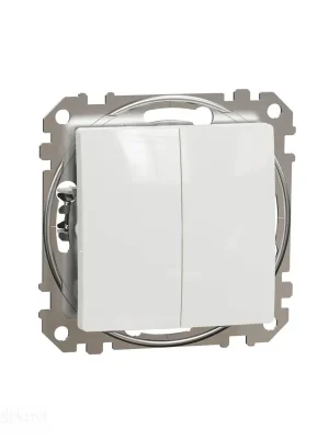 Sedna - Tlačítko dvojité 1/0+1/0 bílá *SDD111118 Schneider electric Akční Cena