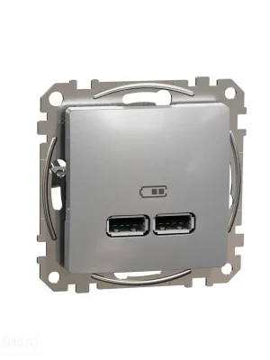 Sedna - Dvojitá USB A+A nabíječka 2.1A alu *SDD113401 Schneider electric Horká Nabídka