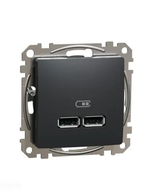 Sedna - Dvojitá USB A+A nabíječka 2.1A antracit *SDD114401 Schneider electric Poslední Šance