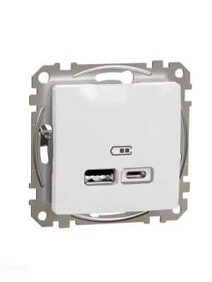 Sedna - Dvojitá USB A+C nabíječka 2.4A bílá *SDD111402 Schneider electric Výhodná Nabídka