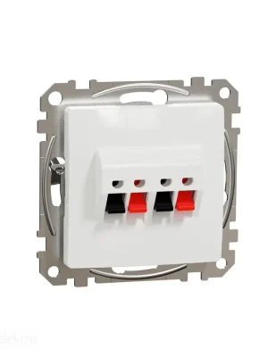 Sedna - Zásuvka reproduktor. dvojitá bílá *SDD111411 Schneider electric Dokud Zásoby Vydrží