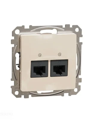 Super Cena Sedna - Datová zásuvka 2xRJ45 kat. 5e UTP béžová *SDD112452 Schneider electric