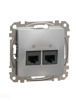 Ihned K Objednání Sedna - Datová zásuvka 2xRJ45 kat. 5e UTP alu *SDD113452 Schneider electric