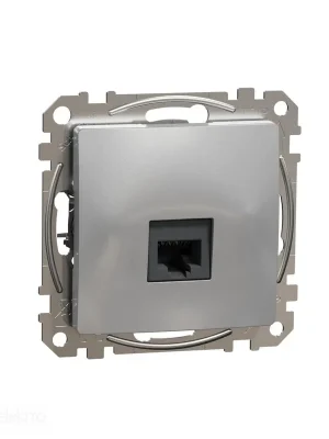 Rychlé Dodání Sedna - Datová zásuvka 1xRJ45 kat. 6 UTP alu *SDD113461 Schneider electric