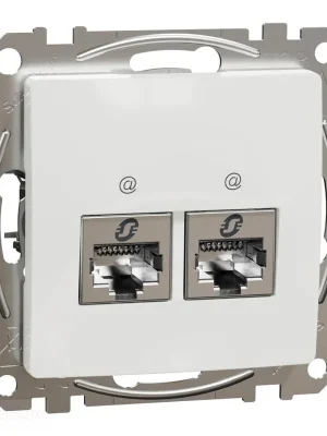 Sedna - Datová zásuvka 2xRJ45 kat. 6A STP bílá *SDD111467S Schneider electric Finální Výprodej