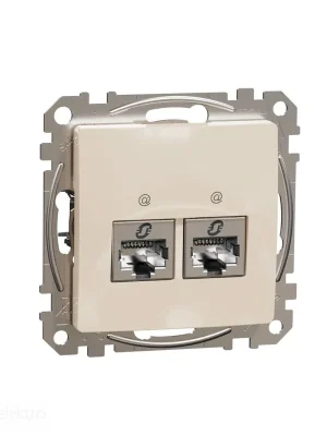 Sedna - Datová zásuvka 2xRJ45 kat. 6A STP béžová *SDD112467S Schneider electric Nejlepší Cena