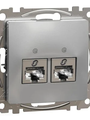 Top Prodej Sedna - Datová zásuvka 2xRJ45 kat. 6A STP alu *SDD113467S Schneider electric
