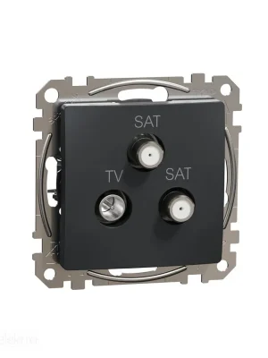 Sedna - TV-SAT-SAT zásuvka koncová 4dB antracit *SDD114481S Schneider electric Bezpečná Platba