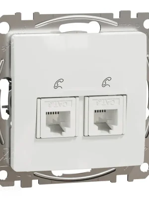 Objednat Nyní Sedna - Telefonní zásuvka 2xRJ11 bílá *SDD111492 Schneider electric