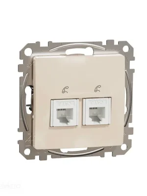 Kup Teď Sedna - Telefonní zásuvka 2xRJ11 béžová *SDD112492 Schneider electric