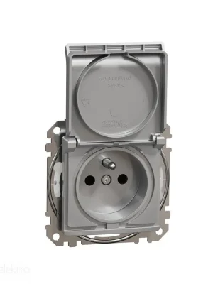 Sedna - Zásuvka 230V 16A IP44 bezšroubová alu *SDD213014 Schneider electric Jen Po Omezenou Doba