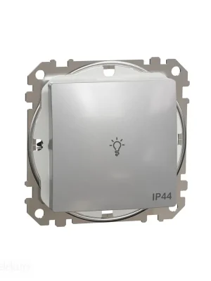Sedna - Tlačítko 1/0 "světlo" IP44 alu *SDD213132 Schneider electric Zlevněný