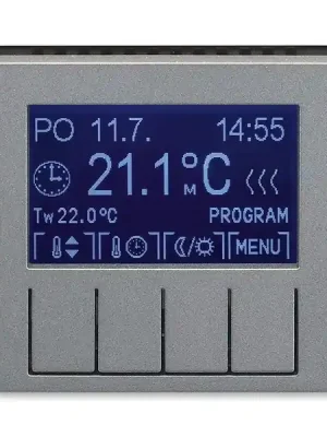 Rychlé Dodání Levit®M 3292H-A10301 69 termostat univerzální programovatelný (ovládací jednotka) barva ocelová / kouřová černá ABB