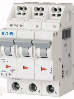 Eaton PLI-B10/3 Jistič PLI (bezšroubové svorky nahoře), char B, 3-pólový, Icn=10kA, In=10A *101312 Objednat Nyní