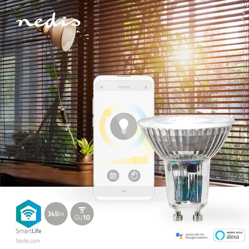 Expresní Doručení Žárovka SmartLife LED Bulb GU10/5W s WiFi ovládáním nastavení odstínu bílé *WIFILW30CRGU10 Nedis