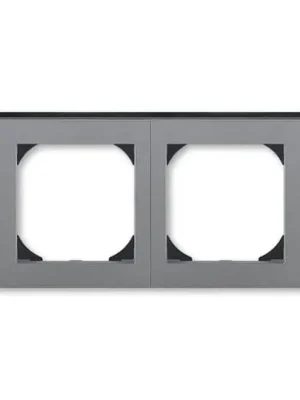 Originální Levit®M 3901H-A05520 69 rámeček dvojnásobný s otvorem 55x55 barva ocelová / kouřová černá ABB