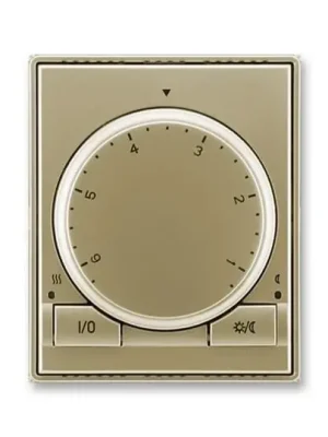Nakupujte Hned Time® 3292E-A10101 33 termostat univerzální s otočným nastavením teploty (ovl. jednotka) barva šampaňská ABB