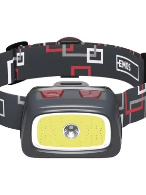 Aktuální CREE LED + COB LED čelovka P3531, 330 lm, 65m, 3× AAA