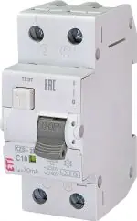 ETI KZS-2M 1p+N A G/KV C10/0,03 10kA *002174122 Kombinovaný chránič G/KV (zpožděný) 1p+N, 2M, typ AC, char. C, I?n = 30mA, Icn = 1 Omezená Nabídka