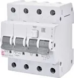 ETI KZS-4M 3p+N A B16/0,03 6kA *002174904 Kombinovaný chránič 3p+N, 4M, typ A, char. B, I?n = 30mA, Icn = 6kA, In = 16A, Un = 400/ Víkendová Akce
