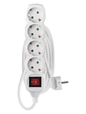Bezpečná Platba Prodlužovací kabel SCHUKO 3 m / 4 zásuvky / s vypínačem P1423R/ 1,5 mm2
