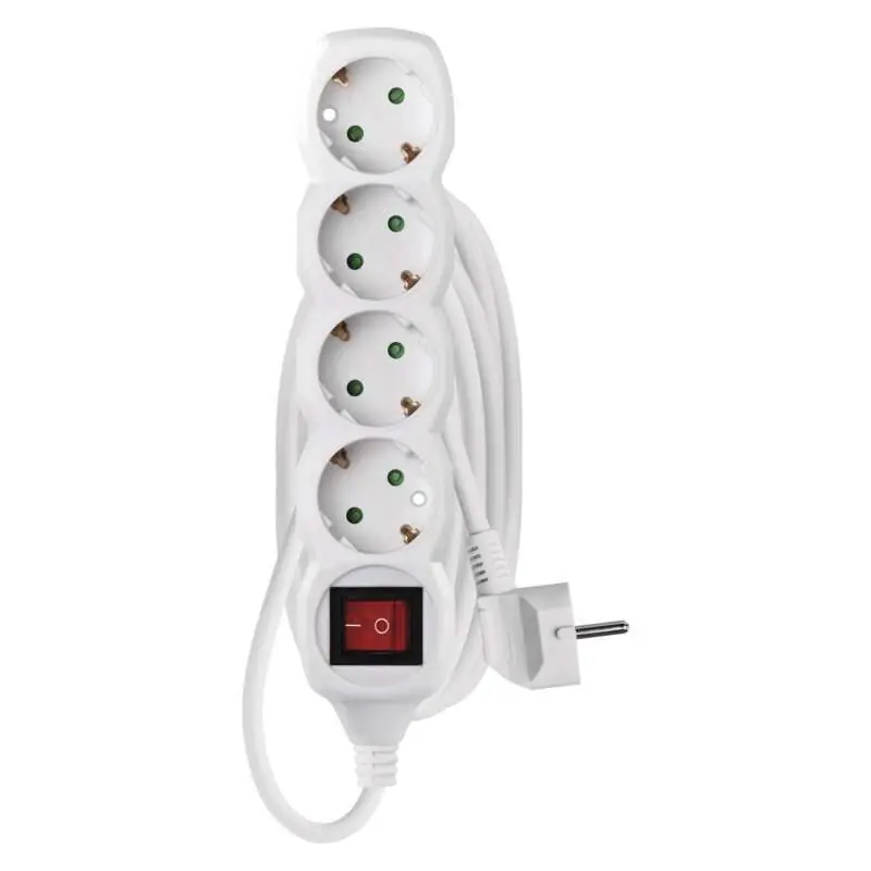 Bezpečná Platba Prodlužovací kabel SCHUKO 3 m / 4 zásuvky / s vypínačem P1423R/ 1,5 mm2