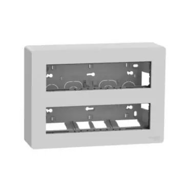 Unica System+ - Centrální jednotka 2x8 modulů povrchová, Aluminium *NU121830 Vrácení Zdarma