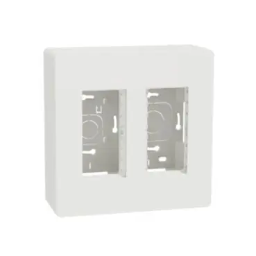 Vrácení Zdarma Unica System+ - Centrální jednotka 2x4 moduly vertikální povrchová, Bílá Antibakteriální *NU122420