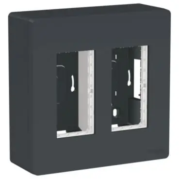 Unica System+ - Centrální jednotka 2x4 moduly vertikální povrchová, Antracit *NU122454 Poslední Šance