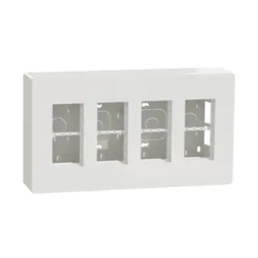 Pouze Dnes Unica System+ - Centrální jednotka 4x4 moduly vertikální povrchová, Bílá *NU124418