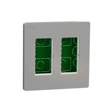 Sleva Unica System+ - Centrální jednotka 2x4 modulů zapuštěná, Aluminium *NU172430