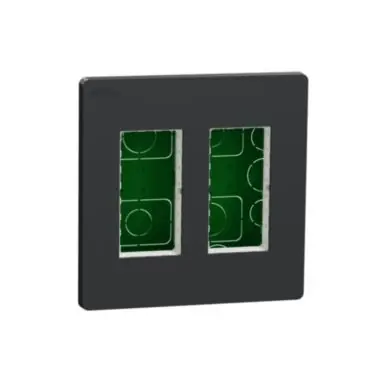 Nová Kolekce Unica System+ - Centrální jednotka 2x4 modulů zapuštěná, Antracit *NU172454
