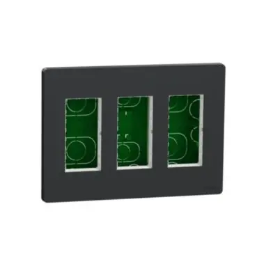 Unica System+ - Centrální jednotka 3x4 modulů zapuštěná, Antracit *NU173454 Ověřený