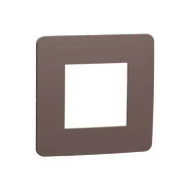 Bezpečná Platba Unica Studio Color - Krycí rámeček jednonásobný, Chocolate/Černý *NU280217
