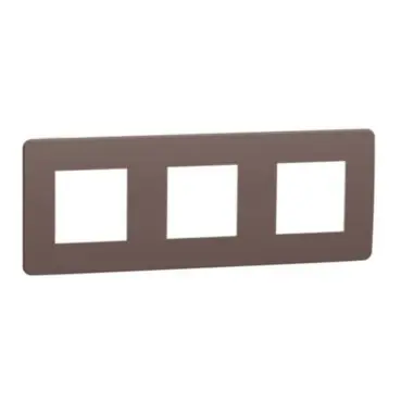 Horká Nabídka Unica Studio Color - Krycí rámeček trojnásobný, Chocolate/Bílý *NU280616