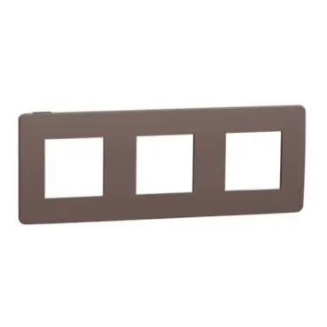 Unica Studio Color - Krycí rámeček trojnásobný, Chocolate/Černý *NU280617 Přímo Od Výrobce