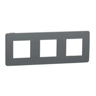 Aktuální Unica Studio Color - Krycí rámeček trojnásobný, Dark Grey/Černý *NU280622
