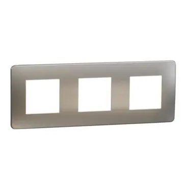 Unica Studio Metal - Krycí rámeček trojnásobný, White Aluminium/Bílý *NU280655M Přímo Od Výrobce