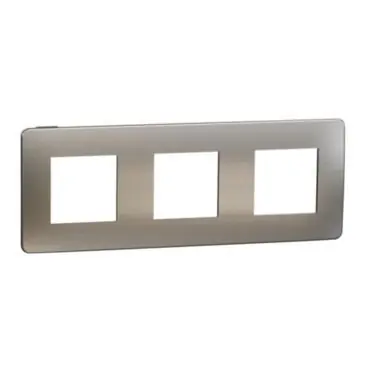 Nakupujte Hned Unica Studio Metal - Krycí rámeček trojnásobný, White Aluminium/Černý *NU280656M